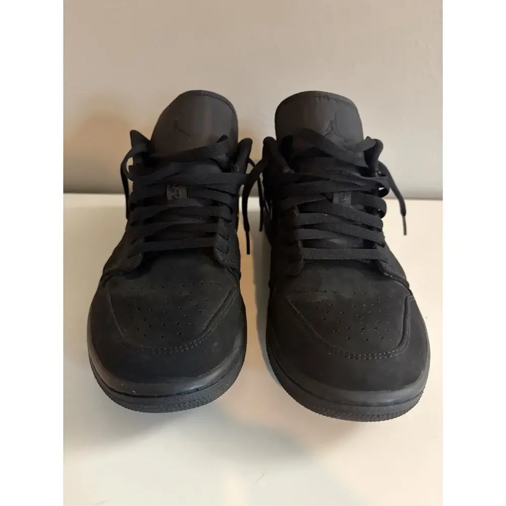 Nike Air Jordan 1 Low Triple Black Sneaker Mens 2019 553558-056 (0022) No Box